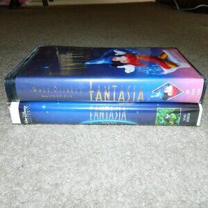 FANTASIA and FANTASIA 2000 LOT of 2 VHS Movies Clamshell Case Bundle